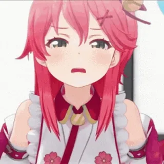 😫 Sakura Miko anime, vtuber, cute, sad, sakura miko telegram sticker