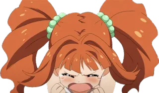 😫 Anime, Manga, Cartone animato, Ragazza, Piangendo, Triste telegram sticker