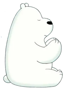 🙏 Ice Bear We Bare Bears アニメ, クマ, アイスベア, ぼくらベアベアーズ, キャラクター telegram sticker