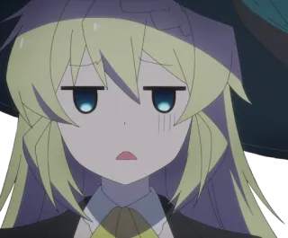 😕 anime, girl, expressionless, bored telegram sticker