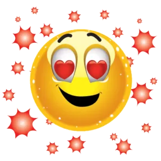 😍 Emoji, Liebe, Herzen, Glücklich, Smiley telegram sticker