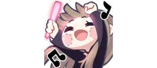 🎧 musik, süß, kawaii, singen, spaß telegram sticker