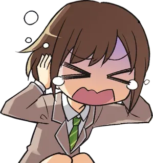 😣 anime, manga, schoolgirl, cry, emotional, sad whatsapp sticker