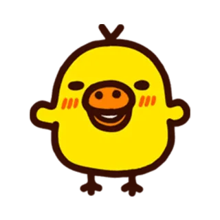 😚 anatra, giallo, carino, cartone animato, animale telegram sticker