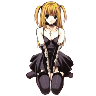 ☺️ Misa Amane Death Note Anime, Manga, Personaggio, Death Note, Misa Amane, Gotico telegram sticker