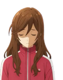 😞 Anime, Ragazza, Triste, Uniforme, Horimiya telegram sticker