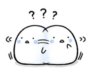 😶 Dibujos animados, Lindo, Mancha, Personaje, Expresión, Triste whatsapp sticker
