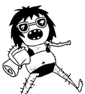 👙 kartun, karakter, kacamata hitam, pantai, handuk, musim panas telegram sticker