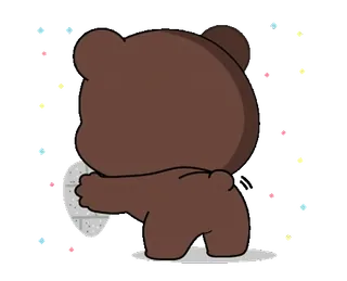 🕺 медведь, мультфильм, милый, животное, наклейка telegram sticker