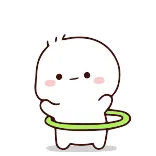 ⭕ personaje, animación, hula hoop, mono, pegatina whatsapp sticker
