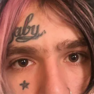 👁 Lil Peep Baby lil peep, รอยสัก, เด็กทารก, ใบหน้า, แร็ปเปอร์, ดารา telegram sticker