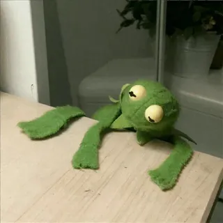 💚 Kermit Kermit the Frog, Muppets, puppet, green, toy, sad telegram sticker