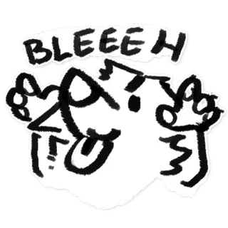 😜 BLEEEH животное, милый, мультик, смешной, блеeeх, язык, стикер telegram sticker