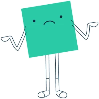 😕 cuadrado, dibujo animado, pregunta, inseguro, confundido, encogerse de hombros telegram sticker