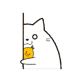 😊 cat, chick, cute, cartoon, animal, pet, friendship telegram sticker