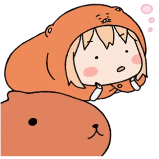 😗 Anime, Kawaii, Mignon, Capybara, Animal, Dessin animé whatsapp sticker