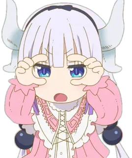 👀 Kanna Kamui Miss Kobayashi's Dragon Maid anime, dragon, cute, kanna, kanna kamui, miss kobayashi's dragon maid telegram sticker