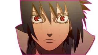 😧 Sasuke Naruto 사스케, 나루토, 애니, 만화, 우치하, 윤회안, 사륜안, 닌자 telegram sticker