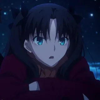 😧 Rin Tohsaka Fate/stay night Anime, Personaggio, Rin Tohsaka, Fate/stay night, Waifu, Carino telegram sticker