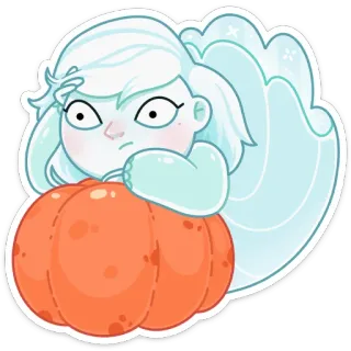 🎃 призрак, тыква, хэллоуин, милый, жуткий, осень, наклейка telegram sticker