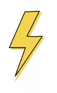 ⚡️ молния, электричество, энергия, желтый, наклейка telegram sticker