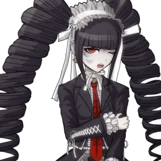 🤕 Celestia Ludenberg Danganronpa anime, gothic, lolita, maid, danganronpa, celestia ludenberg telegram sticker