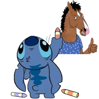 🐨 Stitch Stitch, Disney, middle finger, rude gesture, cartoon, character telegram sticker
