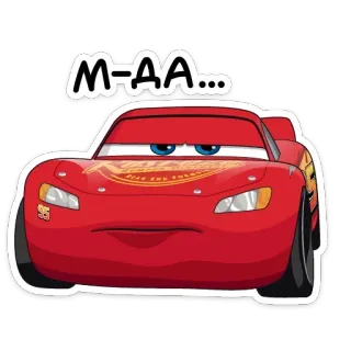 😐 Lightning McQueen Cars M-AA... coche, rayo, mcqueen, disney, pixar, animación telegram sticker