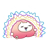 🤤 kat, schattig, sticker, cartoon, dier, kawaii telegram sticker