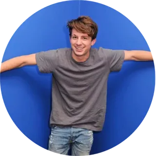 😃 Charlie Puth singer, musician, celebrity, portrait, male, man telegram sticker