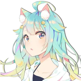 ❔ Anime, Manga, Kawaii, Süß, Mädchen, Digitale Kunst, Illustration whatsapp sticker