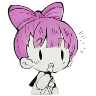 😳 アニメ, ちび, カートゥーン, キャラクター, かわいい, 女の子 telegram sticker