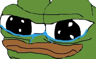 😖 Pepe the Frog pepe, frog, meme, sad, crying, internet telegram sticker