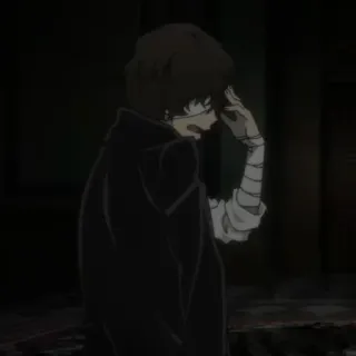 🥀 Osamu Dazai Bungou Stray Dogs anime, bandages, osamu dazai, bungou stray dogs, character telegram sticker