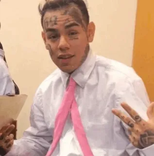 🧑‍🎤 6ix9ine, rappeur, Tekashi69, geste obscène telegram sticker