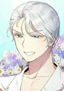 😏 Anime, Manga, Personaggio, Bello, Capelli Bianchi telegram sticker