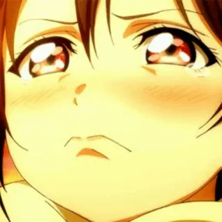 🎈 Anime, Mädchen, weinend, traurig, Tränen, Porträt telegram sticker