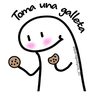 😀 Toma una galleta biscotto, cibo, adesivo, cartone animato, disegno telegram sticker
