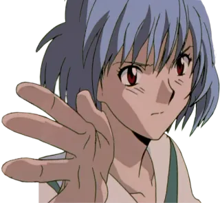😡 Rei Ayanami Neon Genesis Evangelion rei ayanami, evangelion, anime, personagem, garota, mangá whatsapp sticker