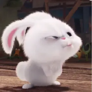 🐰 Snowball The Secret Life of Pets 兔子, 兔子, 动物, 可爱, 宠物, 卡通, 电影 telegram sticker