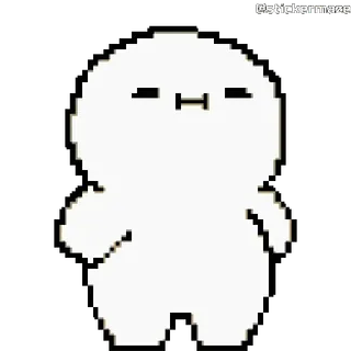 🦍 Blob, Pixel art, Schattig, Simpel telegram sticker