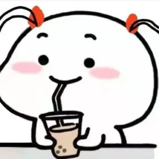 🥤 mignon, dessin animé, boire, boba, thé telegram sticker