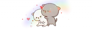 💞 แมว, น่ารัก, คาวาอิ, แอนิเมชั่น, หัวใจ, สายรุ้ง telegram sticker