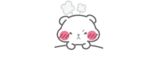 🦋 bear, angry, cute, cartoon, emoji, sticker telegram sticker