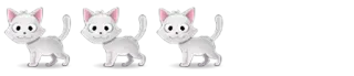 🐈 Katze, Aufkleber, Tier, Haustier, Kätzchen, weiße Katze whatsapp sticker