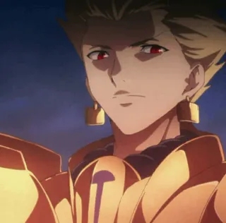 ✨ Gilgamesh Fate Anime, Postać, Fate, Złoty, Król telegram sticker