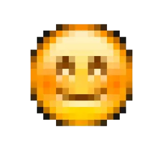 😊 emoji, smile, pixel art, smiley face telegram sticker