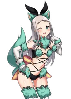 😍 Anime, Gadis, Kelinci, Lucu, Karakter, Cosplay whatsapp sticker