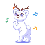 💃 mono, animal, oso, música, astas, dibujos animados, amigable telegram sticker