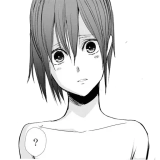 😧 ? Manga, Anime, Question, Personnage, Noir et blanc whatsapp sticker